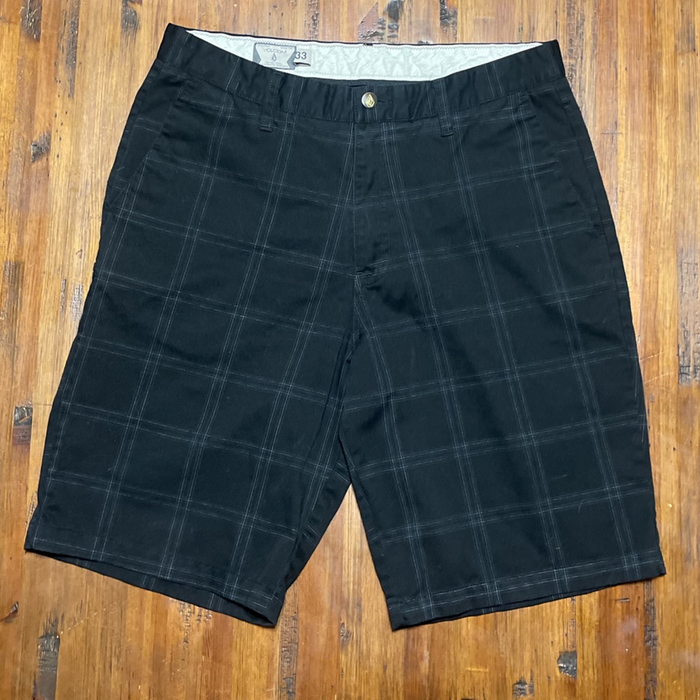 Volcom Skate Shorts Mens 34 Flat Front Slash Pocket Cotton Blend